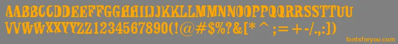 Shirt-Schriftart – Orangefarbene Schriften auf grauem Hintergrund