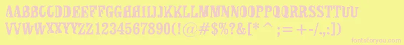Fonte Shirt – fontes rosa em um fundo amarelo