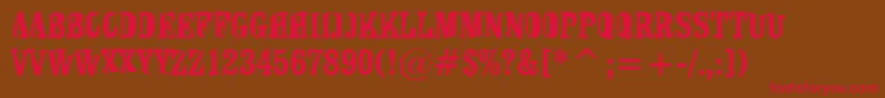Shirt Font – Red Fonts on Brown Background