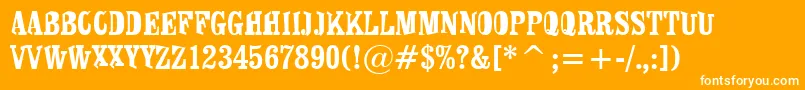 Shirt Font – White Fonts on Orange Background