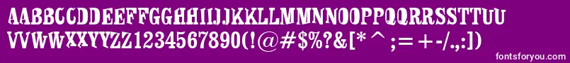 Shirt Font – White Fonts on Purple Background