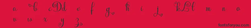 フォントLymboDemo – 赤い背景に黒い文字