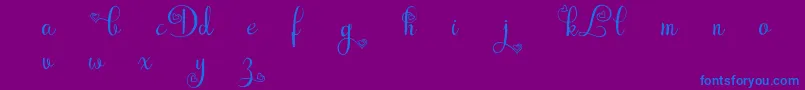 LymboDemo Font – Blue Fonts on Purple Background