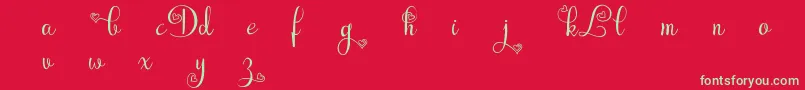 LymboDemo Font – Green Fonts on Red Background