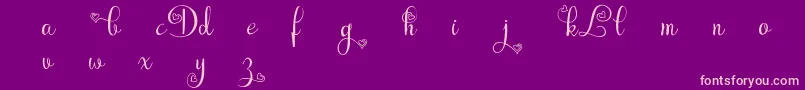 LymboDemo Font – Pink Fonts on Purple Background
