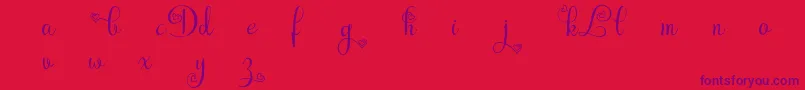 LymboDemo-Schriftart – Violette Schriften auf rotem Hintergrund