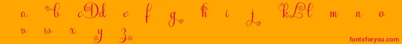 LymboDemo Font – Red Fonts on Orange Background