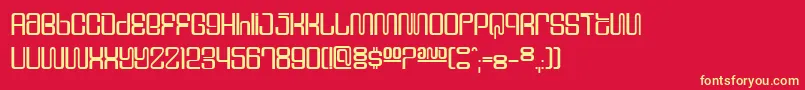 Supervixen Font – Yellow Fonts on Red Background
