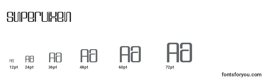 Supervixen Font Sizes
