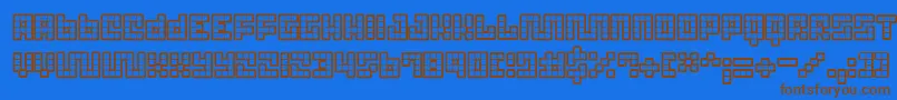 Tricb Font – Brown Fonts on Blue Background