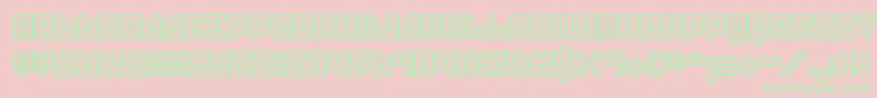 Tricb Font – Green Fonts on Pink Background