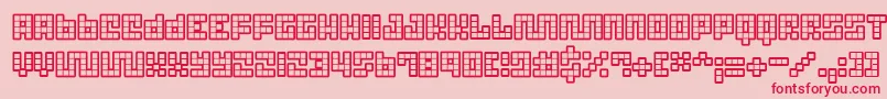 Tricb Font – Red Fonts on Pink Background