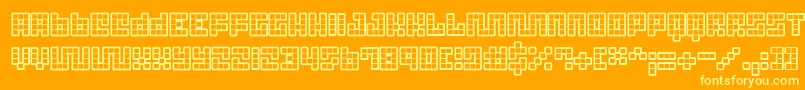 Tricb Font – Yellow Fonts on Orange Background