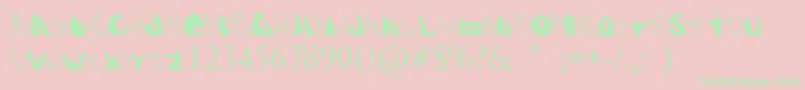 Kristall Font – Green Fonts on Pink Background