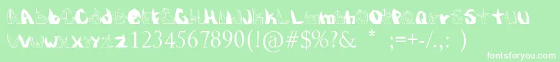 Kristall Font – White Fonts on Green Background