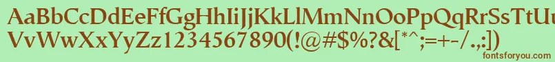 SemperBold Font – Brown Fonts on Green Background