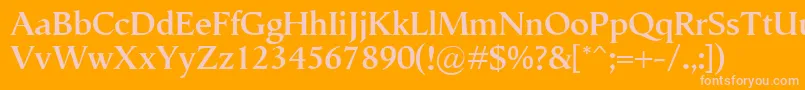 SemperBold Font – Pink Fonts on Orange Background