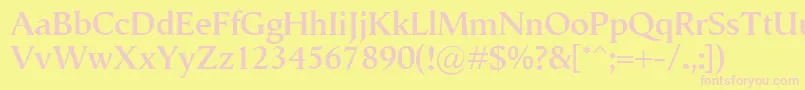 SemperBold Font – Pink Fonts on Yellow Background