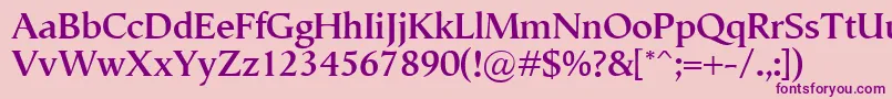 SemperBold Font – Purple Fonts on Pink Background