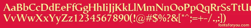 SemperBold Font – Yellow Fonts on Red Background