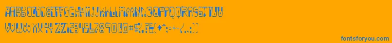 Dignityoflabourgaunt Font – Blue Fonts on Orange Background