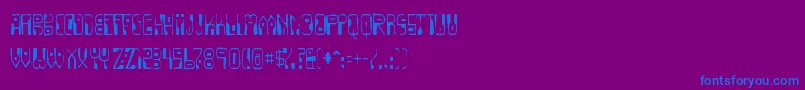 Dignityoflabourgaunt Font – Blue Fonts on Purple Background