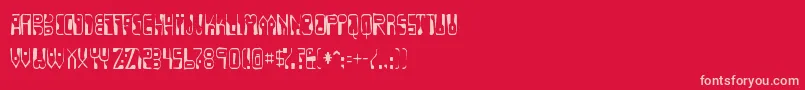 Dignityoflabourgaunt Font – Pink Fonts on Red Background