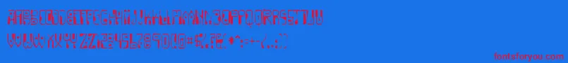 Dignityoflabourgaunt Font – Red Fonts on Blue Background