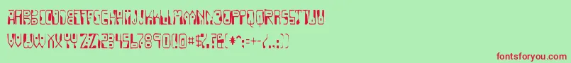 Dignityoflabourgaunt Font – Red Fonts on Green Background