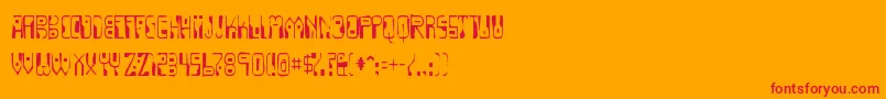 Dignityoflabourgaunt-fontti – punaiset fontit oranssilla taustalla