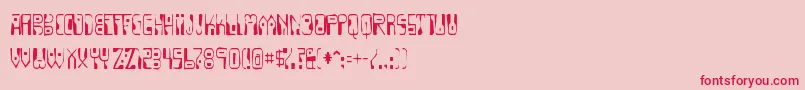 フォントDignityoflabourgaunt – ピンクの背景に赤い文字