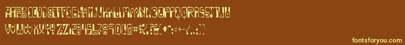 Dignityoflabourgaunt Font – Yellow Fonts on Brown Background
