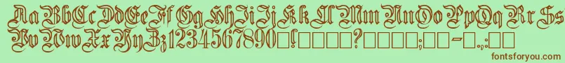 Fluted Font – Brown Fonts on Green Background