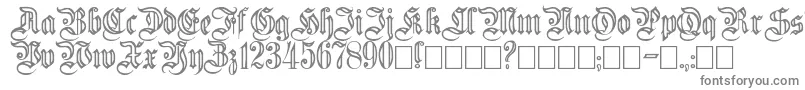 Fluted-Schriftart – Graue Schriften auf weißem Hintergrund