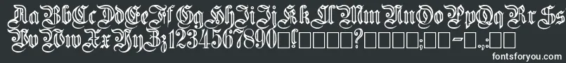 Fluted Font – White Fonts on Black Background