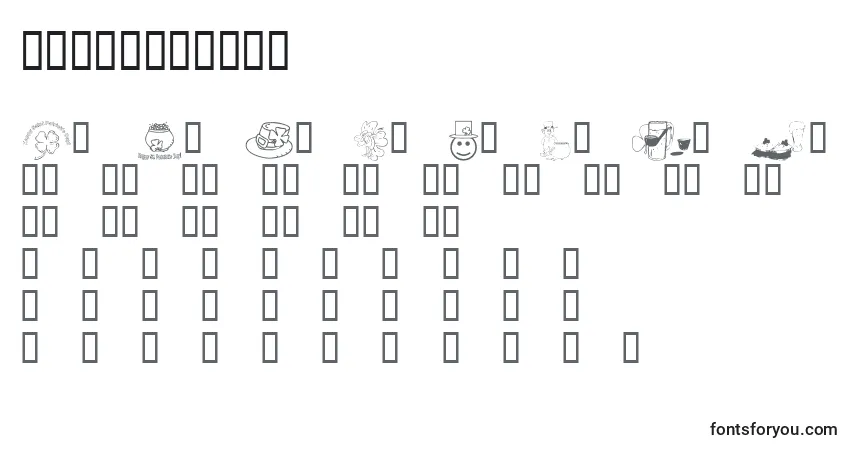 Schriftart KrIrishKat4 – Alphabet, Zahlen, spezielle Symbole