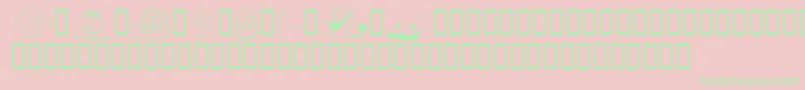 KrIrishKat4 Font – Green Fonts on Pink Background