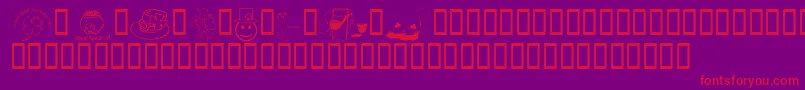 KrIrishKat4 Font – Red Fonts on Purple Background