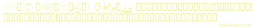 KrIrishKat4 Font – Yellow Fonts on White Background