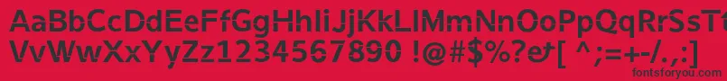 Stenha Font – Black Fonts on Red Background