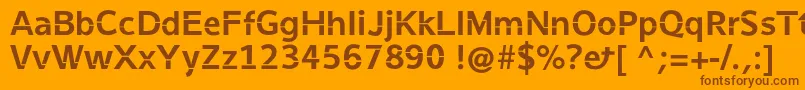 Stenha Font – Brown Fonts on Orange Background