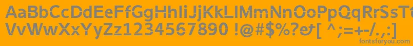 Stenha Font – Gray Fonts on Orange Background