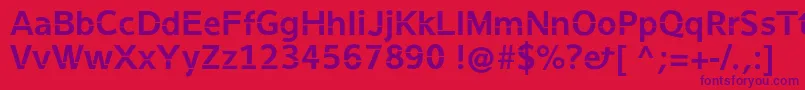 Шрифт Stenha – фиолетовые шрифты на красном фоне