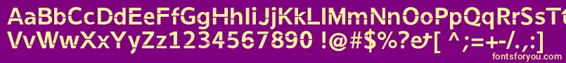 Шрифт Stenha – жёлтые шрифты на фиолетовом фоне
