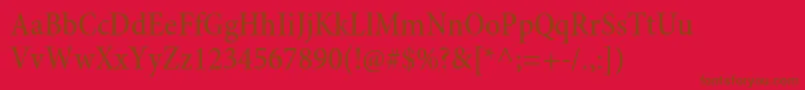 MinionproMediumcn Font – Brown Fonts on Red Background
