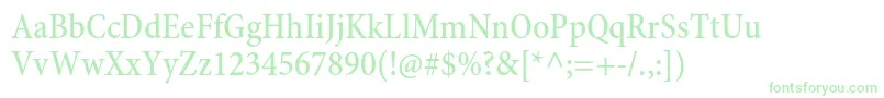 MinionproMediumcn Font – Green Fonts on White Background