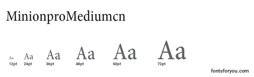 Größen der Schriftart MinionproMediumcn