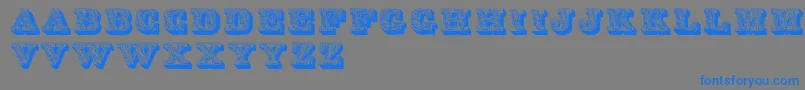 Lettres Font – Blue Fonts on Gray Background