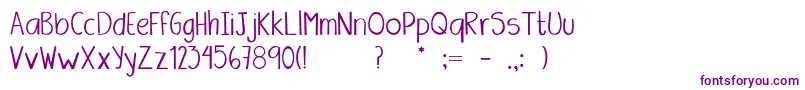 Amanda Font – Purple Fonts on White Background