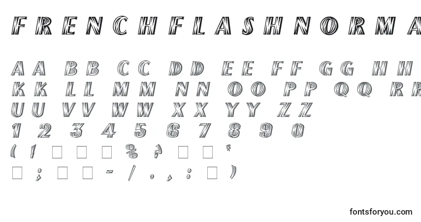 Schriftart FrenchflashNormal – Alphabet, Zahlen, spezielle Symbole